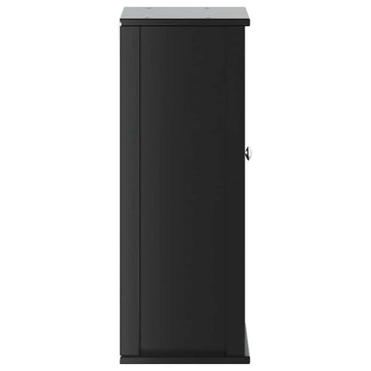 vidaXL Bad-Wandschrank BERG Schwarz 40x27x71,5 cm Massivholz Kiefer
