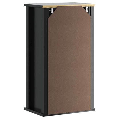 vidaXL Bad-Wandschrank BERG Schwarz 40x27x71,5 cm Massivholz Kiefer