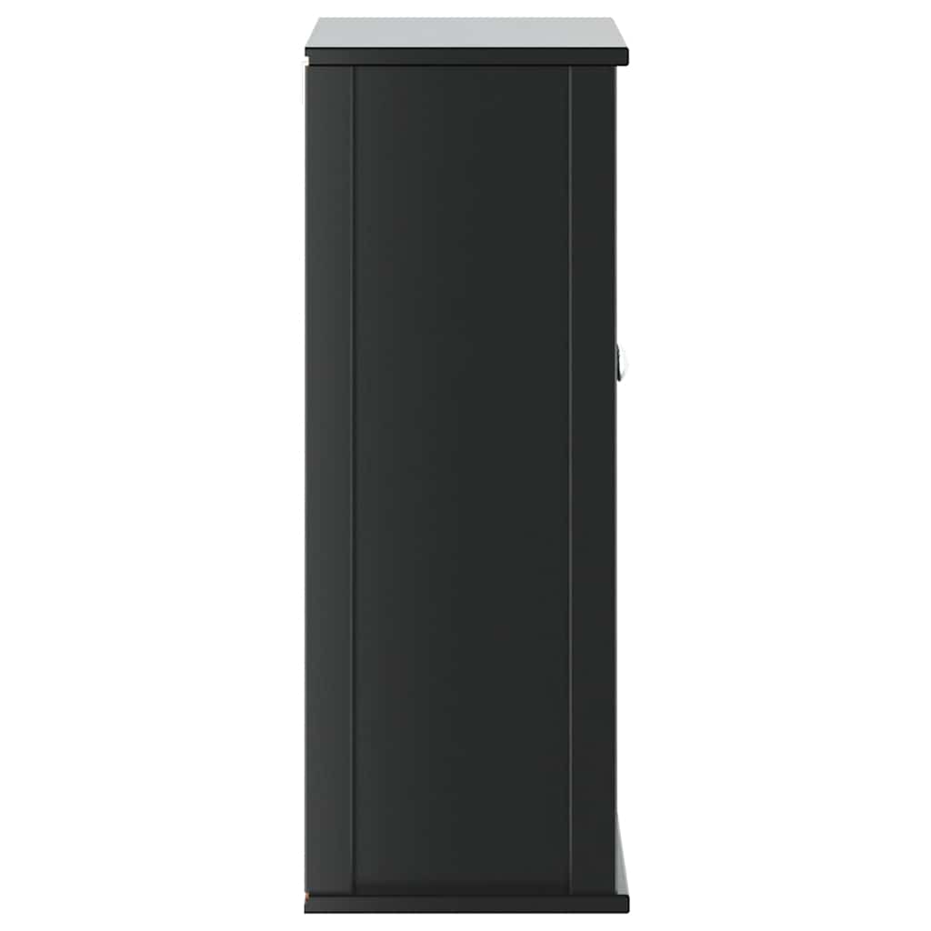 vidaXL Bad-Wandschrank BERG Schwarz 69,5x27x71,5 cm Massivholz