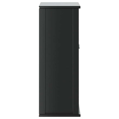 vidaXL Bad-Wandschrank BERG Schwarz 69,5x27x71,5 cm Massivholz