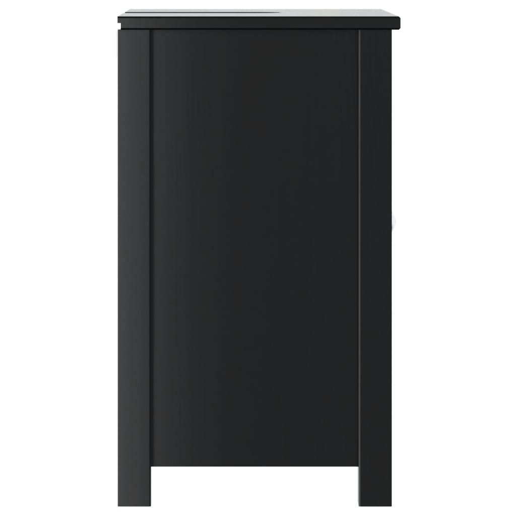 vidaXL Meuble sous-lavabo BERG Noir 60x34x59 cm Bois de pin