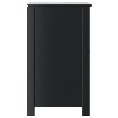 vidaXL Meuble sous-lavabo BERG Noir 60x34x59 cm Bois de pin