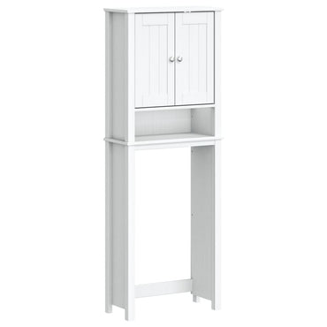 vidaXL Toilettenschrank BERG Weiß 60x27x164,5 cm Massivholz