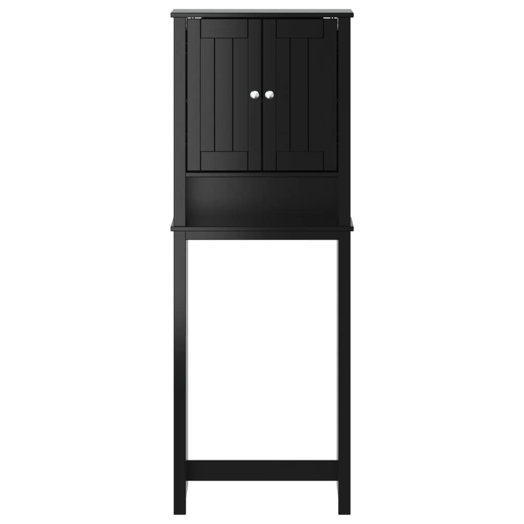 vidaXL Toilettenschrank BERG Schwarz 60x27x164,5 cm Massivholz