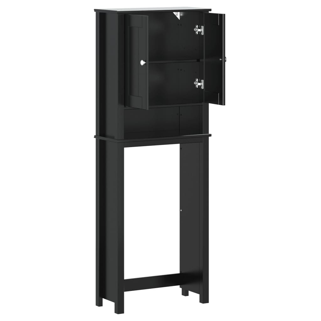 vidaXL Toilettenschrank BERG Schwarz 60x27x164,5 cm Massivholz