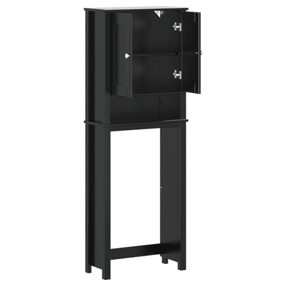 vidaXL Toilettenschrank BERG Schwarz 60x27x164,5 cm Massivholz