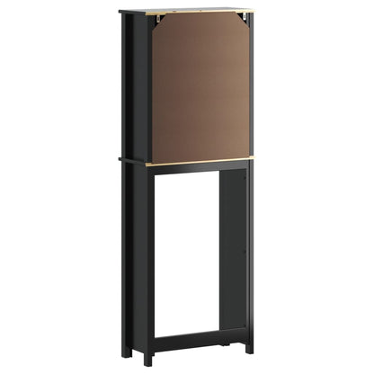 vidaXL Toilettenschrank BERG Schwarz 60x27x164,5 cm Massivholz