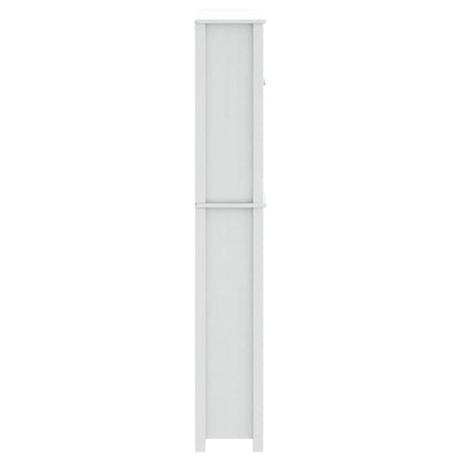 vidaXL Waschmaschinenschrank BERG Weiß 76x27x164,5 cm Massivholz