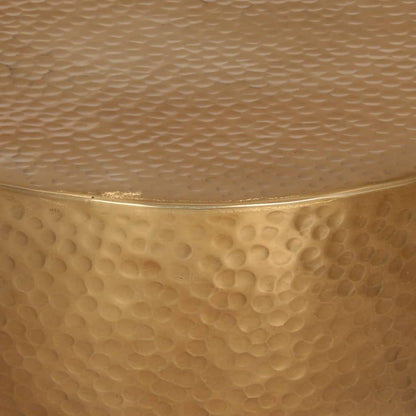 vidaXL Couchtisch Aluminium Gehämmert Ø 50x30 cm Messing