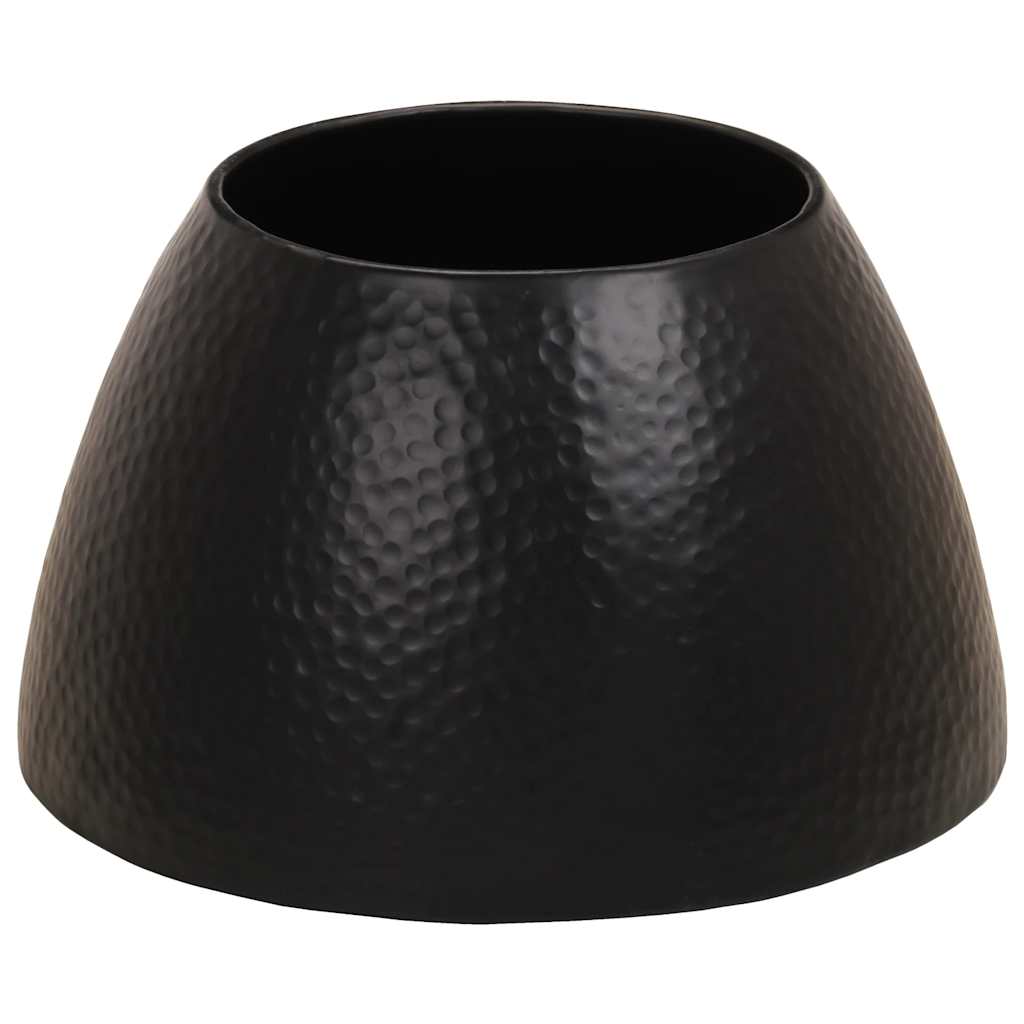 vidaXL Table basse aluminium martelé Ø 50x30 cm noir
