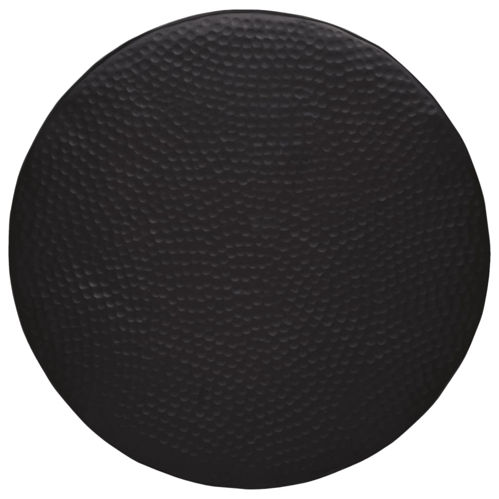 vidaXL Table basse aluminium martelé Ø 50x30 cm noir