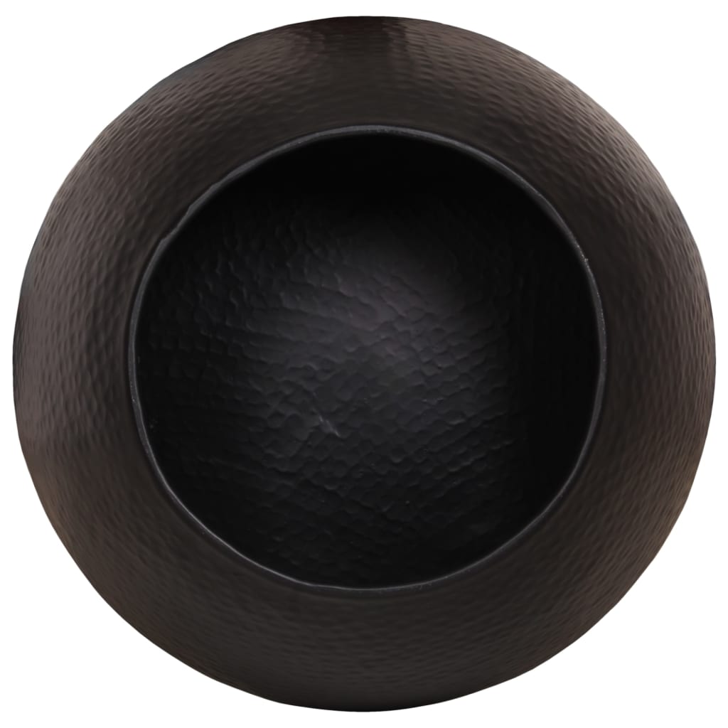 vidaXL Table basse aluminium martelé Ø 50x30 cm noir