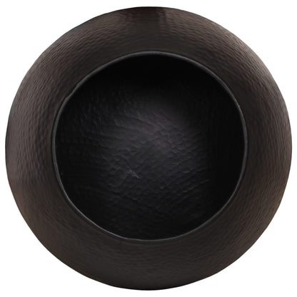 vidaXL Table basse aluminium martelé Ø 50x30 cm noir