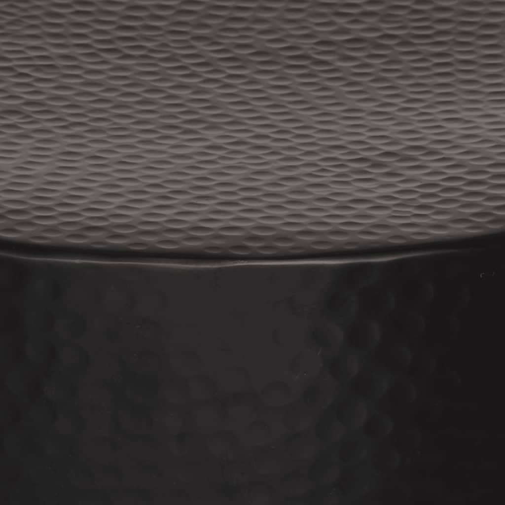 vidaXL Table basse aluminium martelé Ø 50x30 cm noir