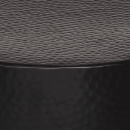 vidaXL Table basse aluminium martelé Ø 50x30 cm noir