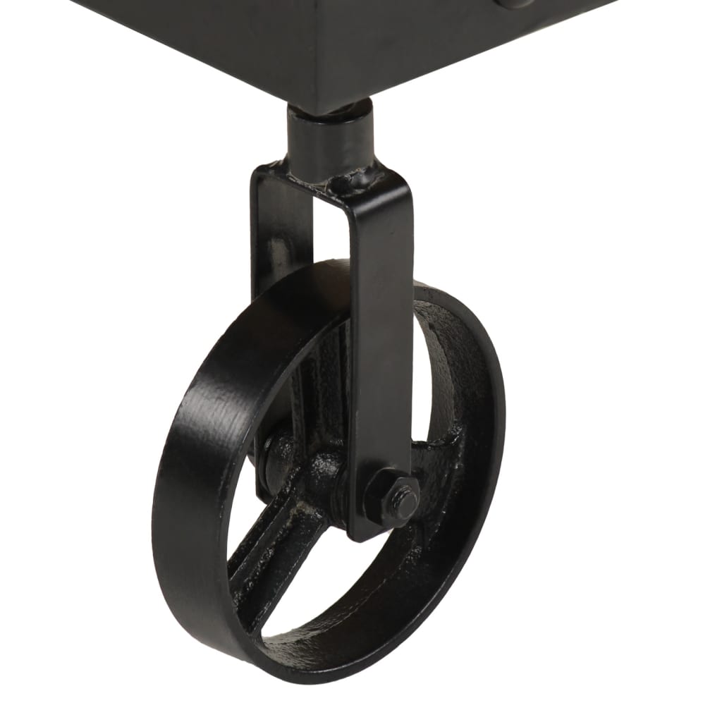 Couchtisch mit Rollen Massivholz Mango 100x55x26 cm