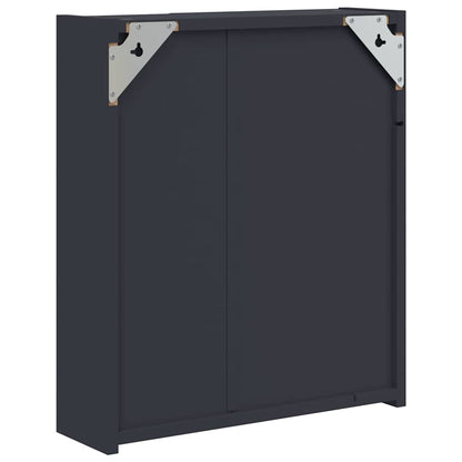 vidaXL Spiegelschrank mit LED-Beleuchtung Grau 45x13x52 cm