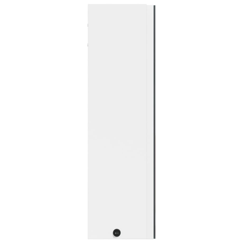 vidaXL Spiegelschrank mit LED-Beleuchtung Weiß 60x13x52 cm