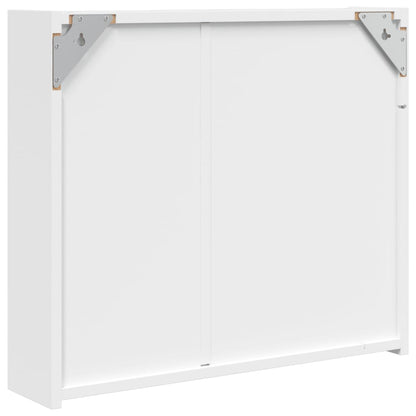 vidaXL Spiegelschrank mit LED-Beleuchtung Weiß 60x13x52 cm
