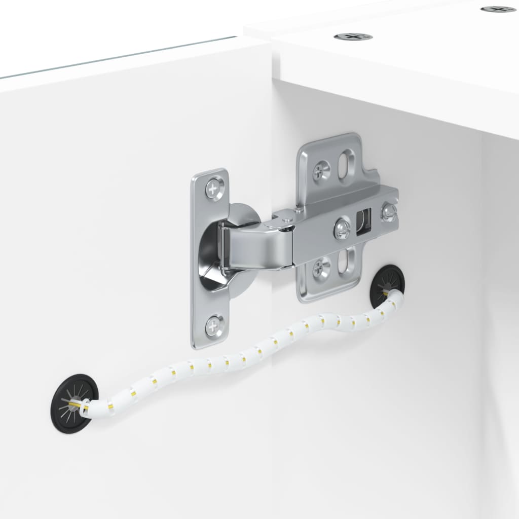 vidaXL Spiegelschrank mit LED-Beleuchtung Weiß 60x13x52 cm