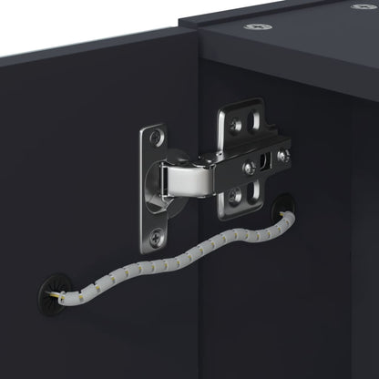 vidaXL Spiegelschrank mit LED-Beleuchtung Grau 60x13x52 cm