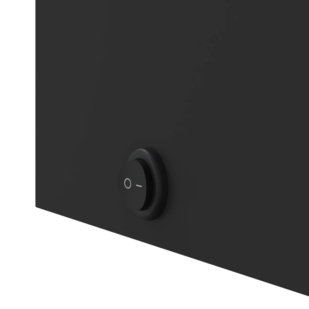 vidaXL Spiegelschrank mit LED-Beleuchtung Schwarz 60x13x52 cm