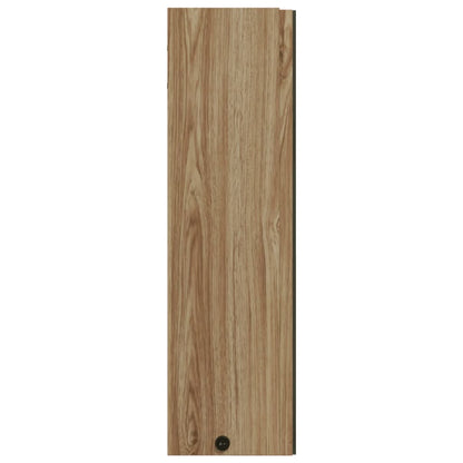 vidaXL Spiegelschrank mit LED-Beleuchtung Eichenoptik 60x13x52 cm
