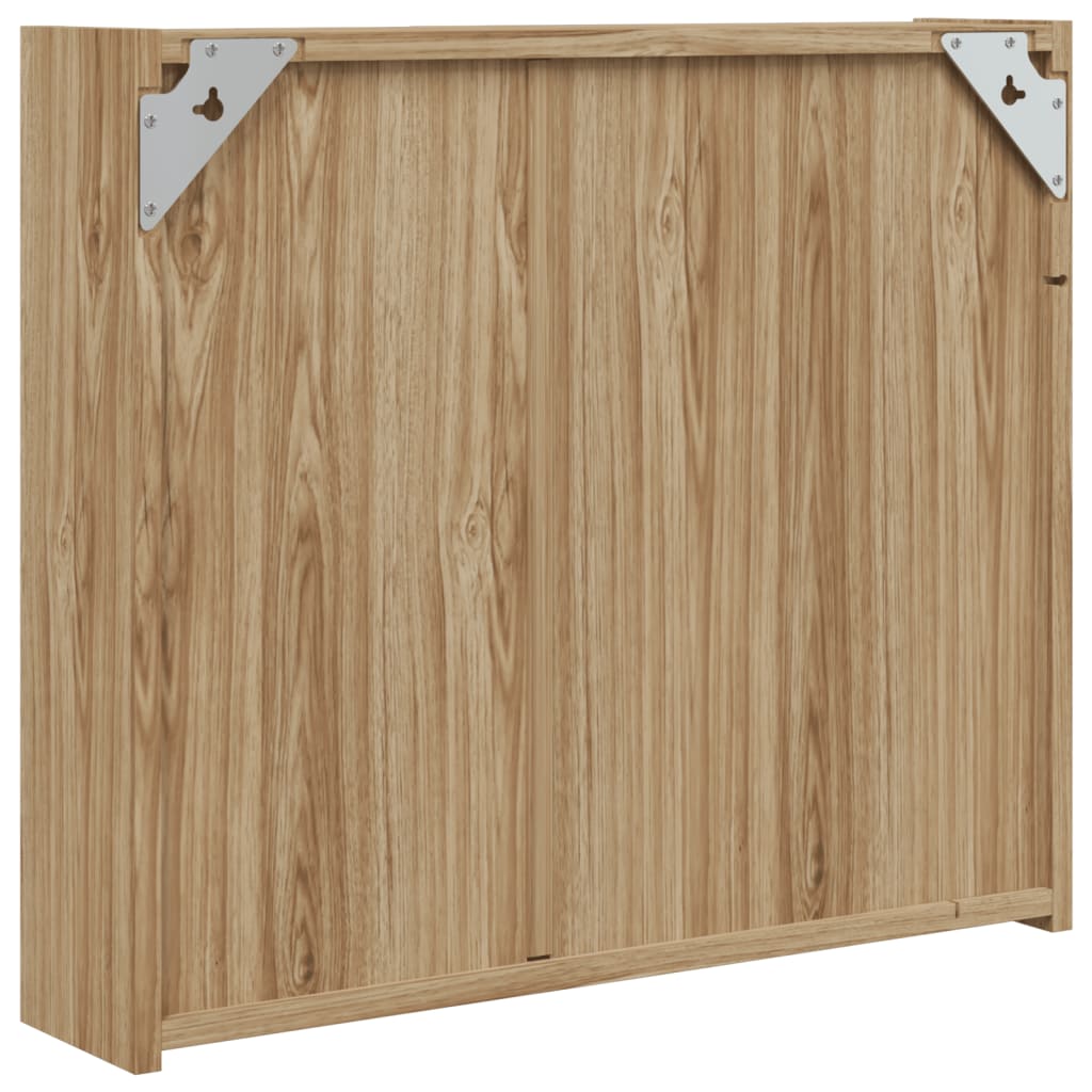 vidaXL Spiegelschrank mit LED-Beleuchtung Eichenoptik 60x13x52 cm