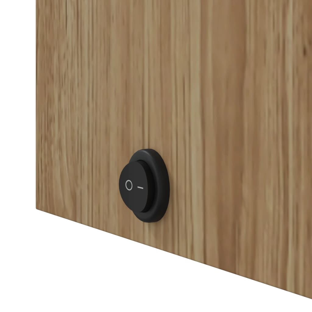 vidaXL Spiegelschrank mit LED-Beleuchtung Eichenoptik 60x13x52 cm