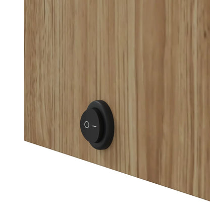 vidaXL Spiegelschrank mit LED-Beleuchtung Eichenoptik 60x13x52 cm