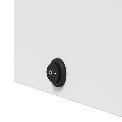 vidaXL Spiegelschrank mit LED-Beleuchtung Gewölbt Weiß 42x13x70 cm