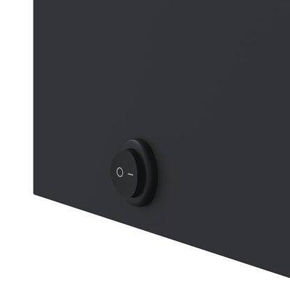 vidaXL Spiegelschrank mit LED-Beleuchtung Gewölbt Grau 42x13x70 cm