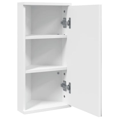 vidaXL Eck-Spiegelschrank Weiß 30x24x60 cm