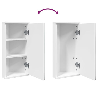 vidaXL Eck-Spiegelschrank Weiß 30x24x60 cm
