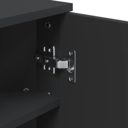 vidaXL Eck-Spiegelschrank Schwarz 30x24x60 cm