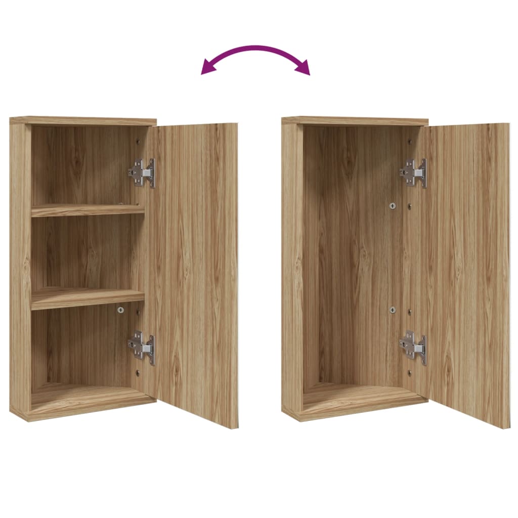 vidaXL Eck-Spiegelschrank Eichen-Optik 30x24x60 cm