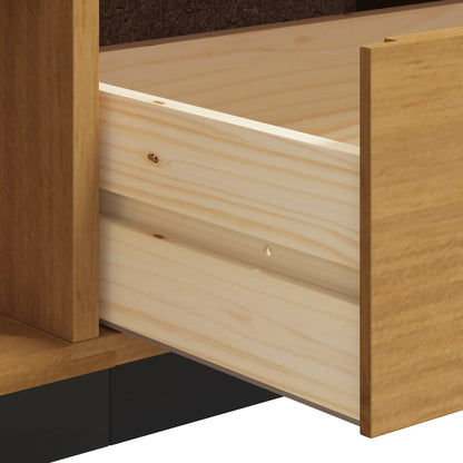 vidaXL Meuble TV avec porte vitrée FLAM 158x40x50 cm Pin massif
