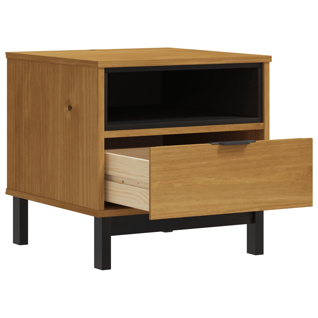 vidaXL Table d'appoint FLAM 50x50x50 cm Bois de pin massif