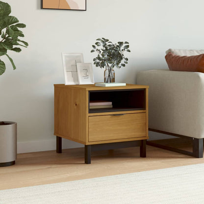 vidaXL Table d'appoint FLAM 50x50x50 cm Bois de pin massif