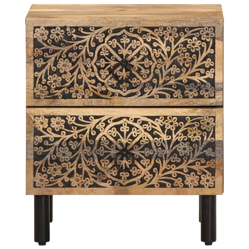 vidaXL Nachttisch 40x33x46 cm Massivholz Mango