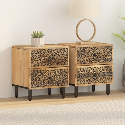 vidaXL Nachttische 2 Stk. 40x33x46 cm Massivholz Mango