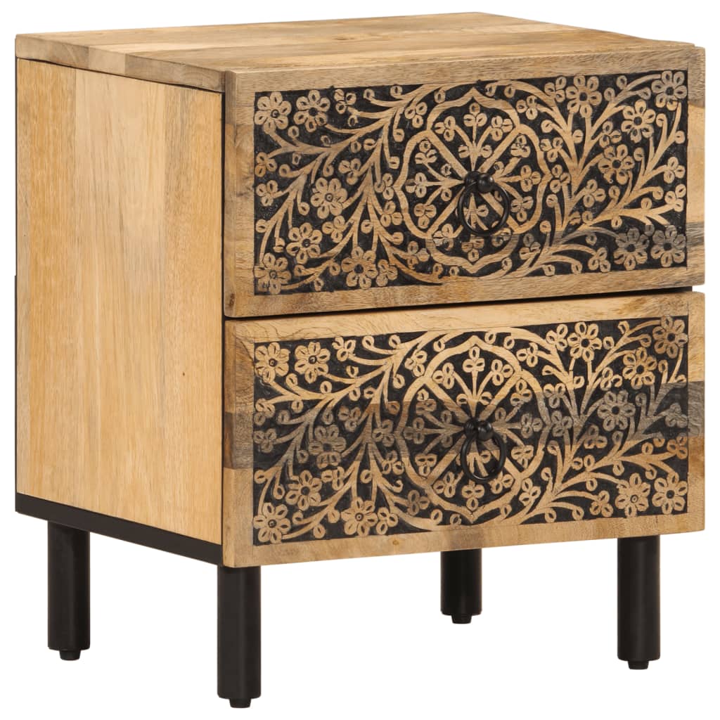 vidaXL Nachttische 2 Stk. 40x33x46 cm Massivholz Mango