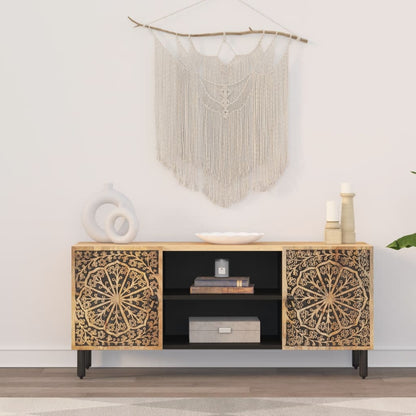 vidaXL Meuble TV 105x33x46 cm Bois de manguier massif