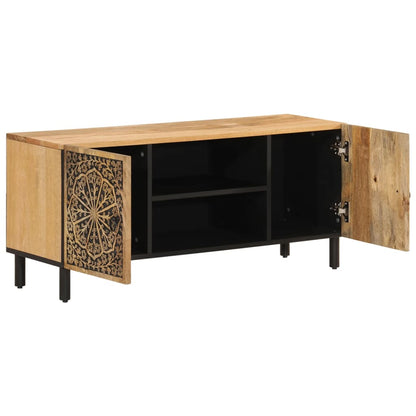 vidaXL Meuble TV 105x33x46 cm Bois de manguier massif
