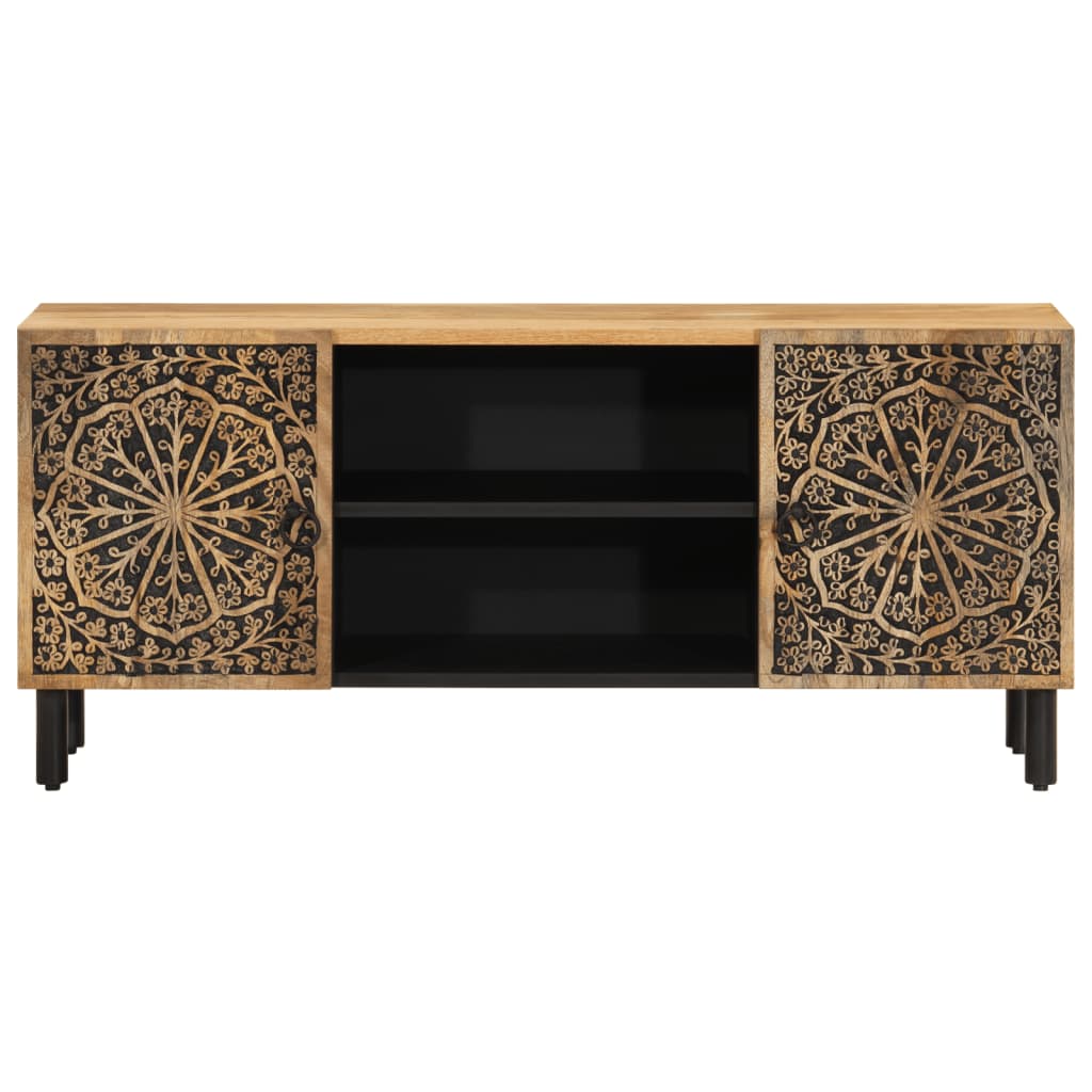 vidaXL Meuble TV 105x33x46 cm Bois de manguier massif