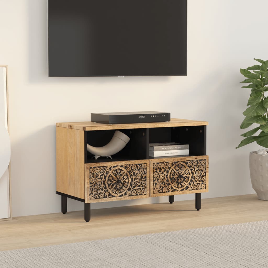 Meuble TV vidaXL 70x33x46 cm Bois de manguier massif