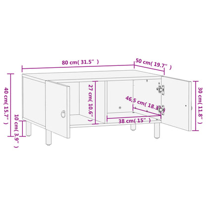 vidaXL Couchtisch 80x50x40 cm Massivholz Mango