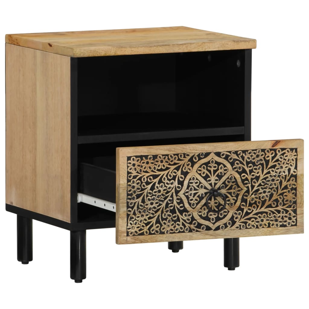 vidaXL Nachttisch 40x33x46 cm Massivholz Mango