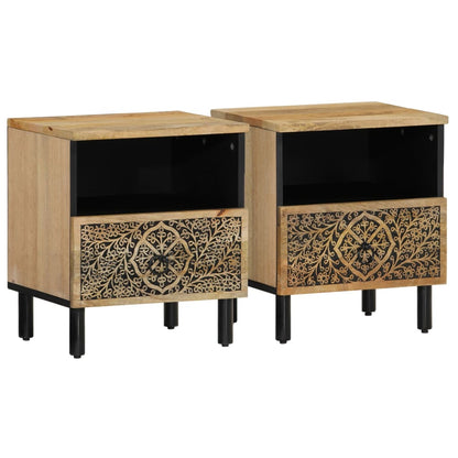 vidaXL Nachttische 2 Stk. 40x33x46 cm Massivholz Mango