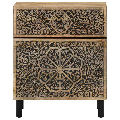 vidaXL Table de chevet 50x33x60 cm Bois de manguier massif